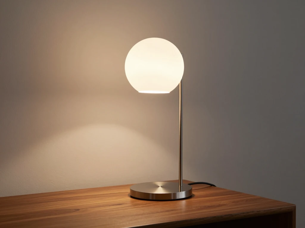 Minimalist table lamp with dual light sources