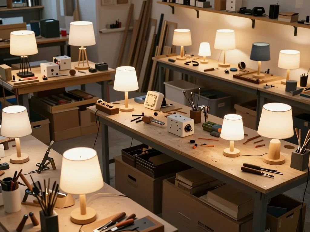 Oslo workshop where table lamps are crafted