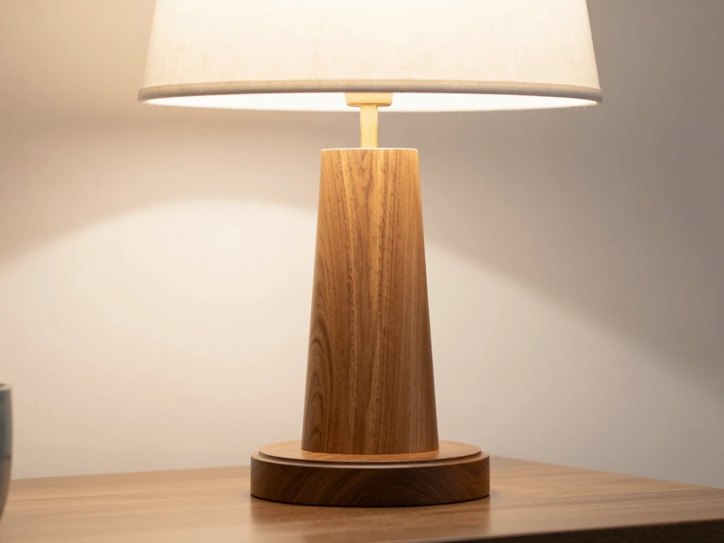 Timber Elegance walnut table lamp